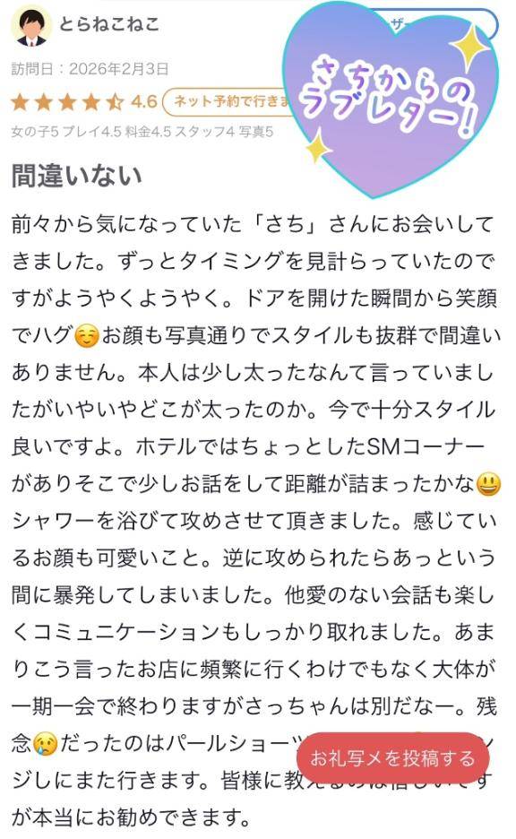 【お礼写メ日記】とらねこねこさん