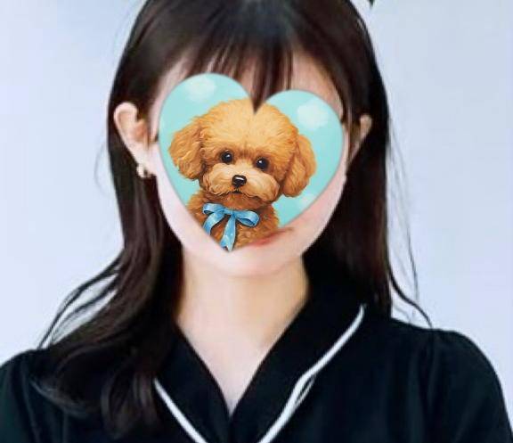 黒柴ちゃんと目が合い