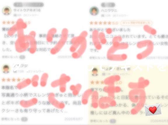 【お礼写メ日記】クチコミありがとうございます