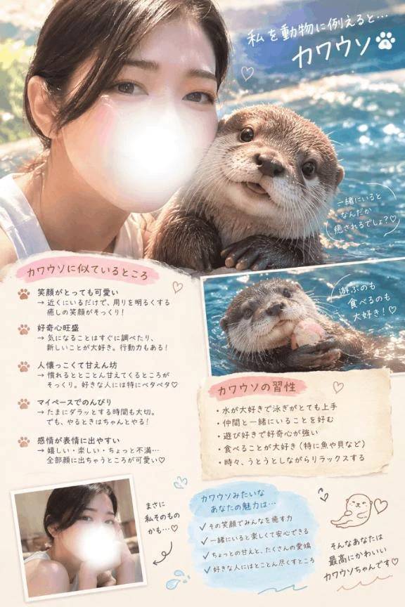私を動物に例えると…🦦