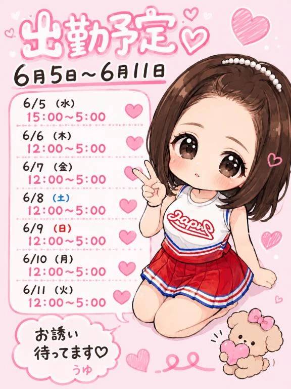 🌟６月出勤予定🌟