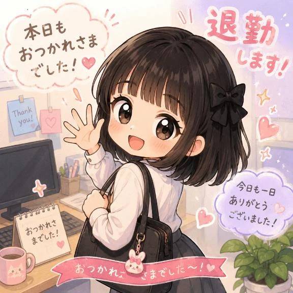 退勤♡