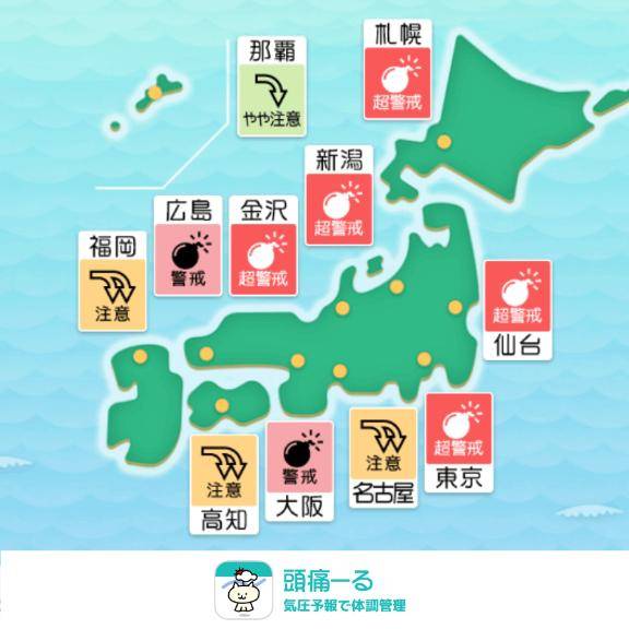 気圧が下がってる??