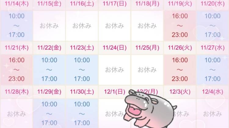 11月後半～?