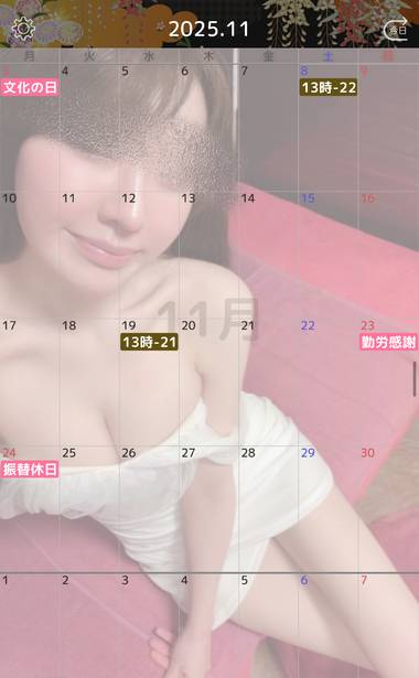 １１月の出勤予定