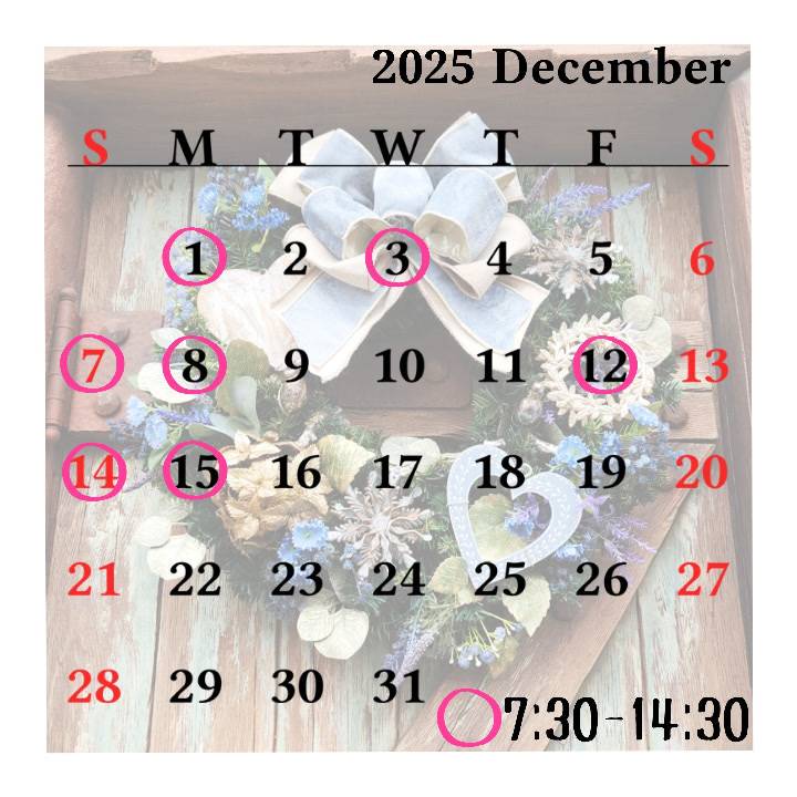 【12月前半🔔】