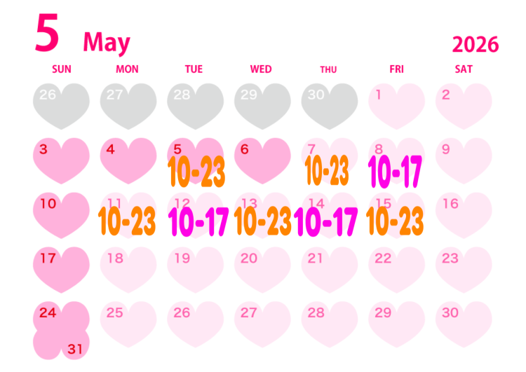 💖💖5月の予定💖💖