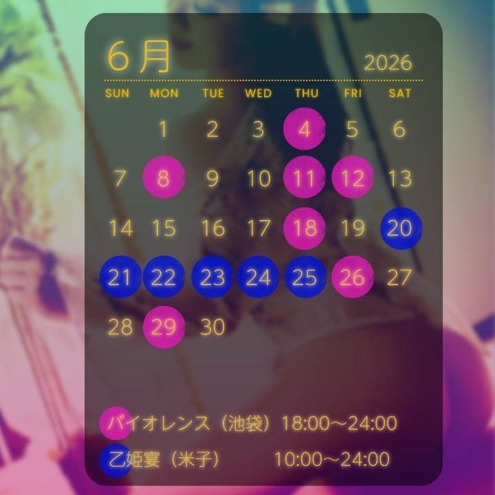 【6月のスケジュール】