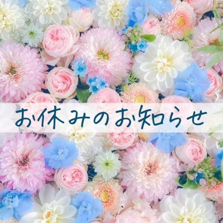 お休みのお知らせ🙇