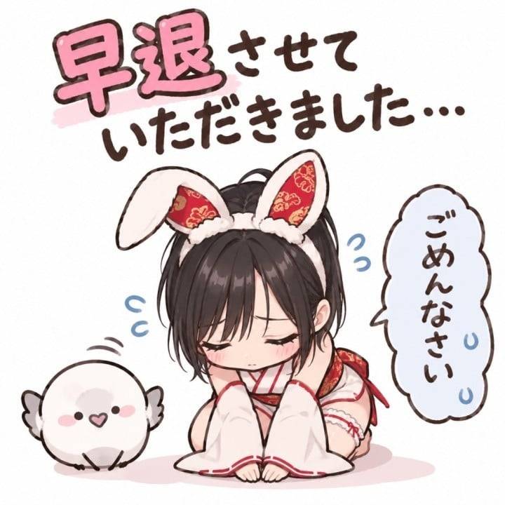 早退です🥲
