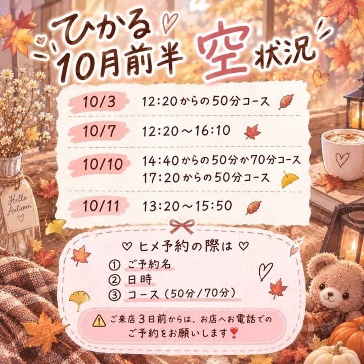 ひかる10月前半🈳状況