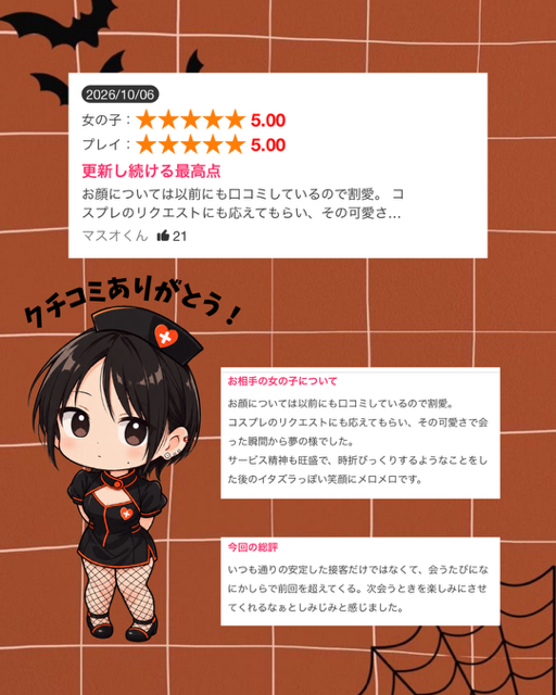 クチコミ遅くなりました！