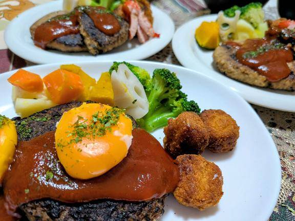 しれっと焦がして目玉焼き失敗の昨夜の??