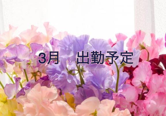 3月出勤予定?