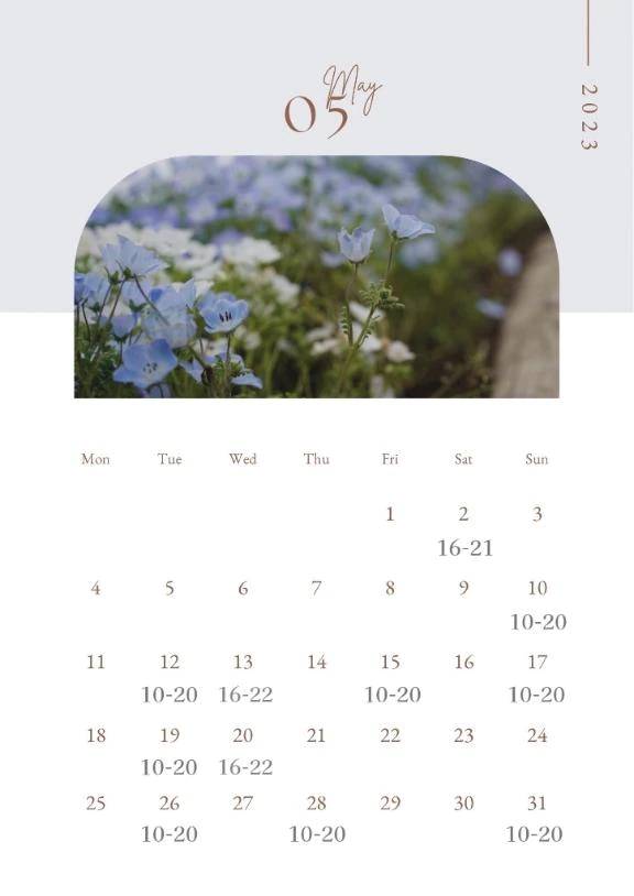 5月の予定📅