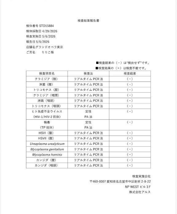 ‎🤍検査結果‎🤍