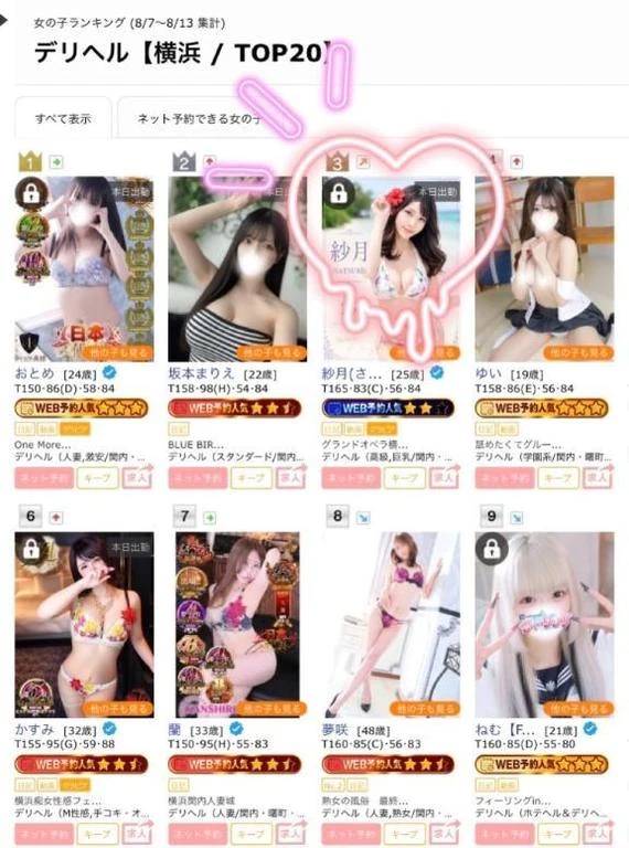 デリヘル横浜TOP20💗