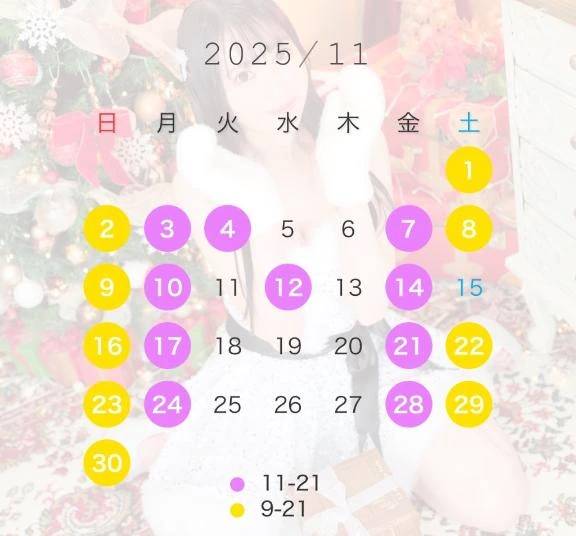 【連絡】11月のシフト🍁