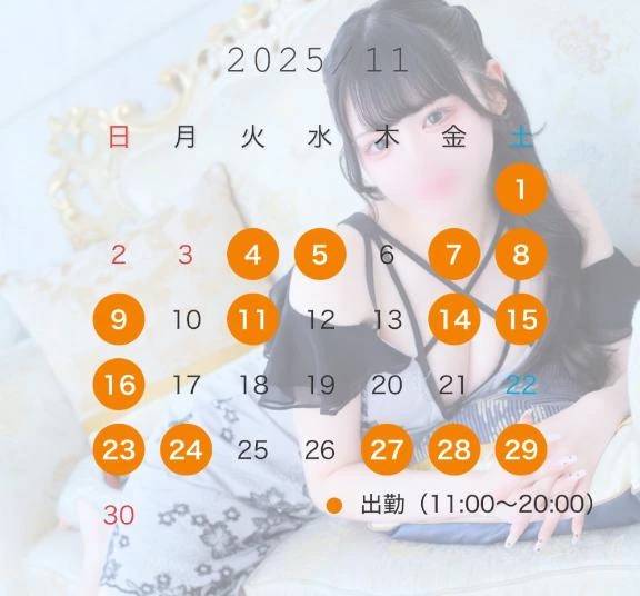 11月のスケジュール🩵