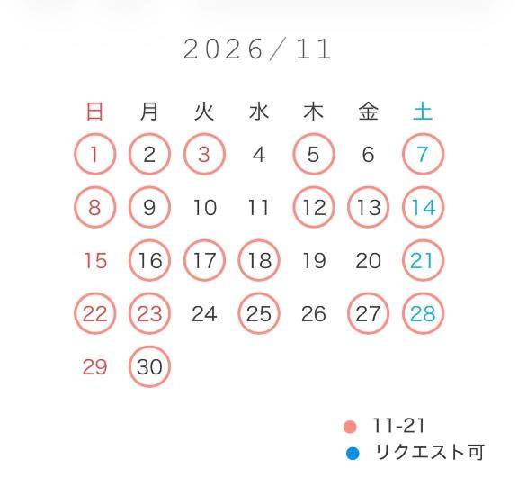 11月スケジュール