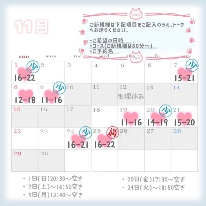 確定した11月のスケジュールです✨️