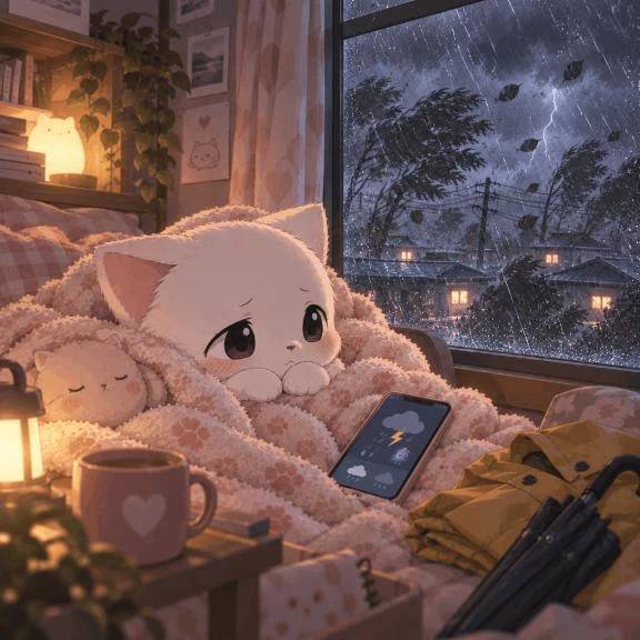 雨すごい☔️🌧