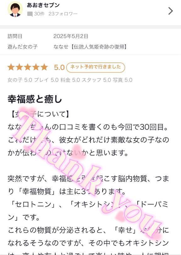 あおきセブン様✨【お礼写メ日記】