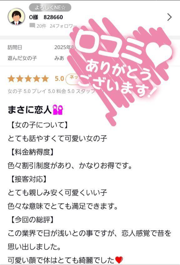 【お礼写メ日記】