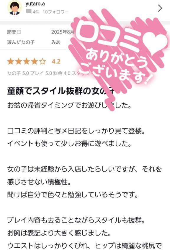 【お礼写メ日記】