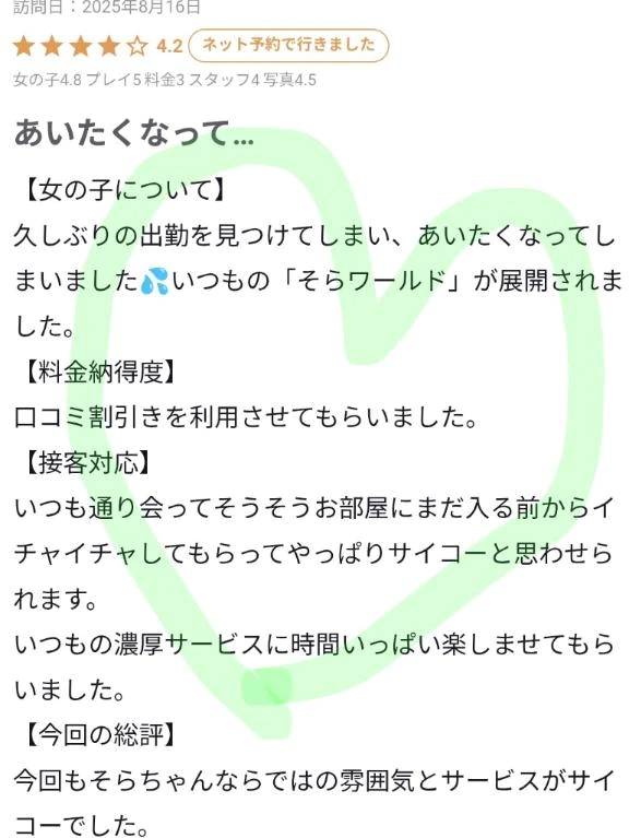 【お礼写メ日記】