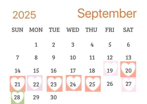 9月日程決まりました😌