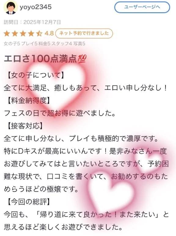 【お礼写メ日記】