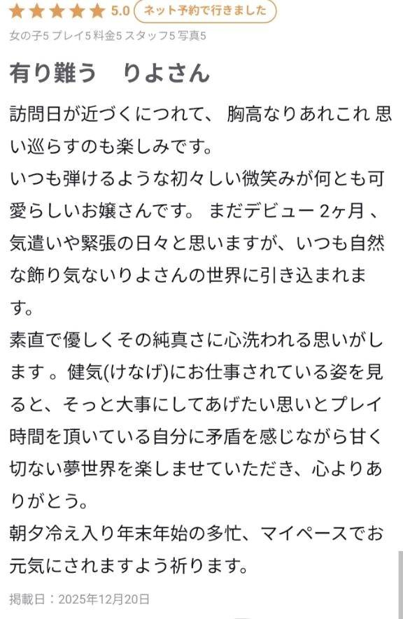 【お礼写メ日記】