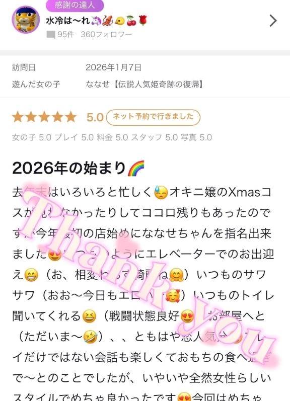 水冷は〜れ🦄🦑🐤🍒🌹様【お礼写メ日記】