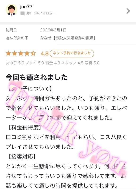 徳島県 ソープ Beppin house ななせ【伝説人気姫奇跡の復帰】