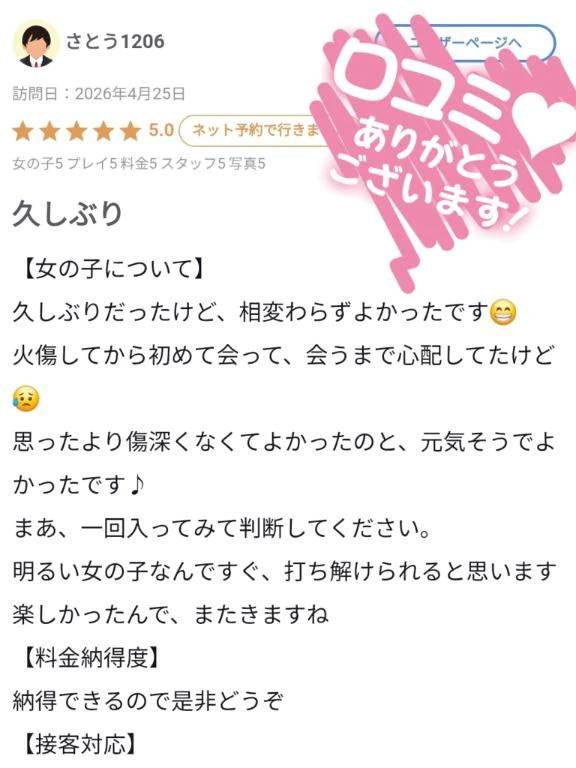 【お礼写メ日記】