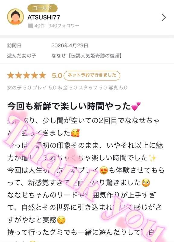 ATSUSHI77様✨【お礼写メ日記】