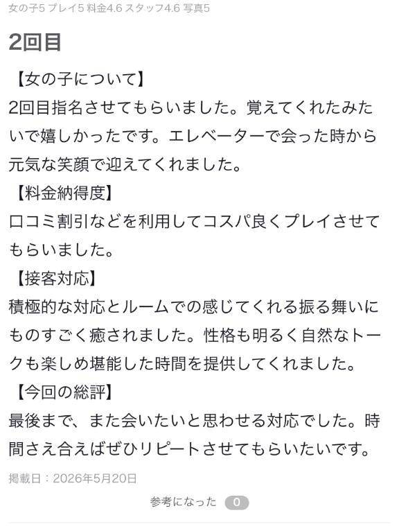 【お礼写メ日記】