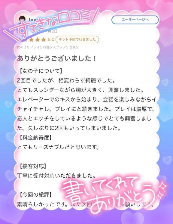 【お礼写メ日記】