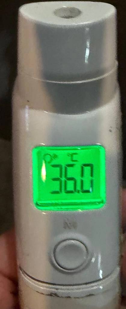 今日の体温...。