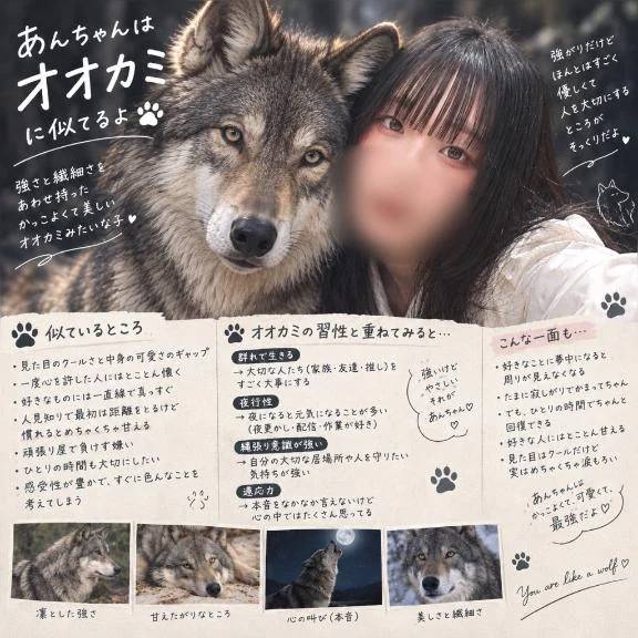 流行りのやつやってみた🐺
