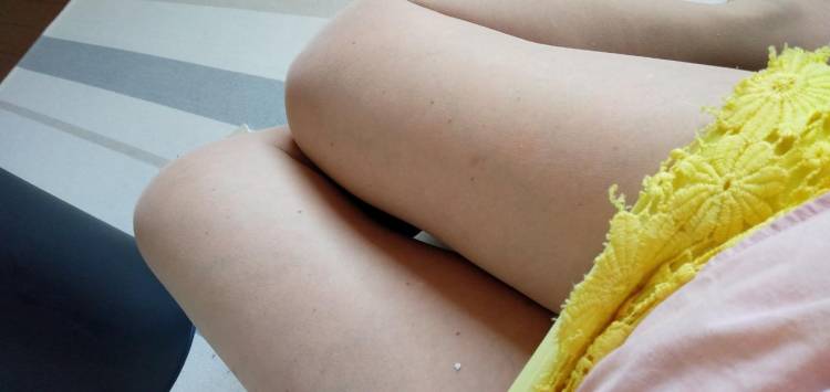 膝枕で