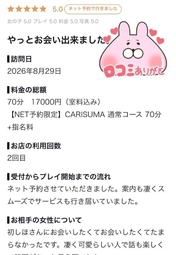 【お礼写メ日記】