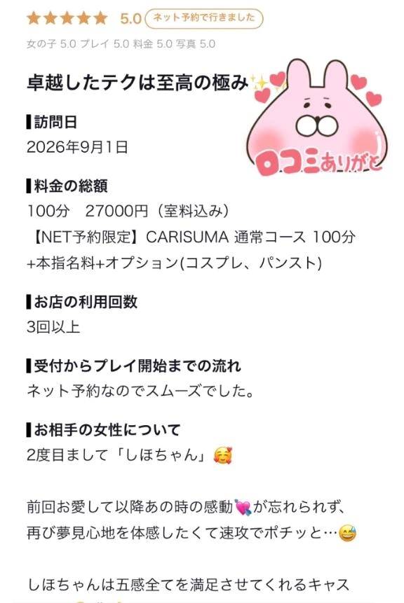 【お礼写メ日記】