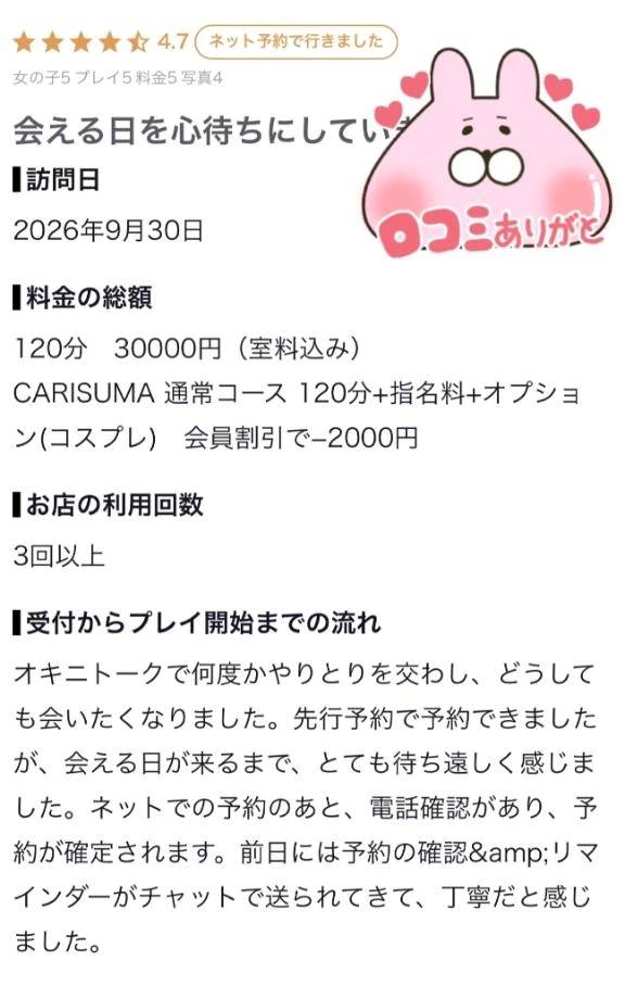 【お礼写メ日記】