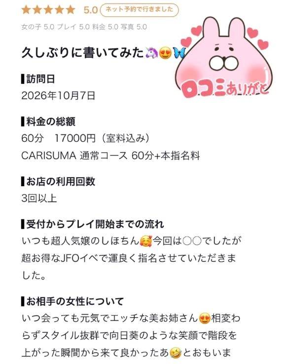 【お礼写メ日記】