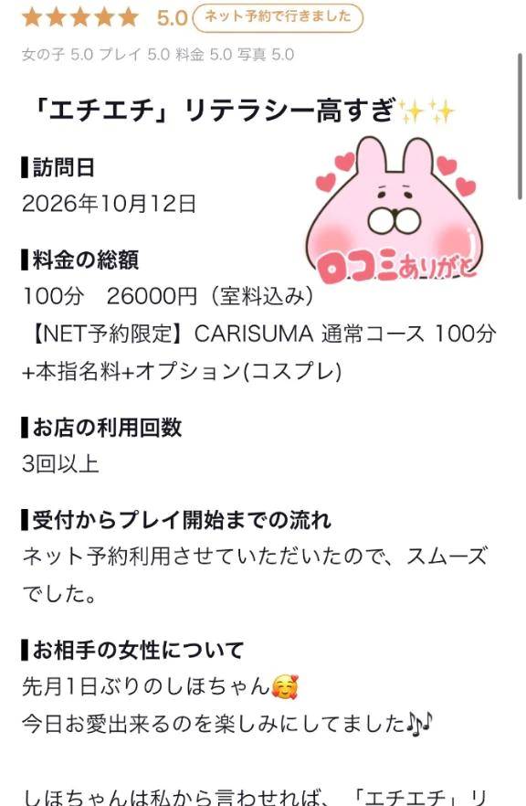 【お礼写メ日記】