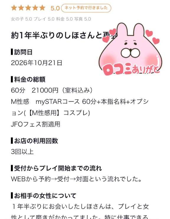 【お礼写メ日記】