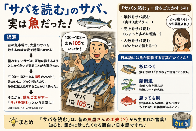 「“サバを読む”のサバ、実は魚」