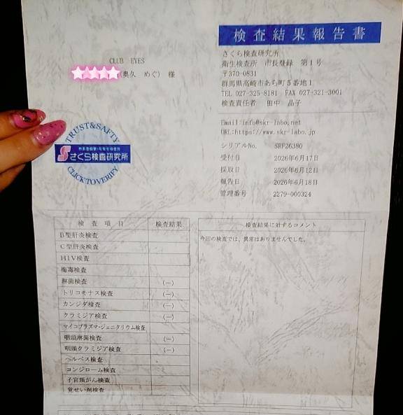 今月の検査結果の報告です??